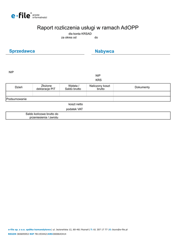 R-AdOPP e-file Raport AdOPP e-file