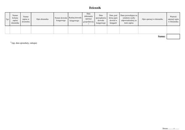 KR-Dz (1) Księgi rachunkowe - dziennik