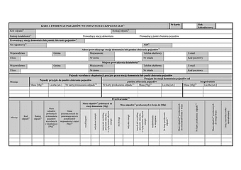 KEPW Karta ewidencji pojazdów wycofanych z eksploatacji