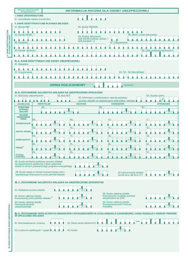IROU (archiwalny) Informacja roczna dla osoby ubezpieczonej (IMIR)