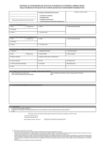 WoWZZ-Kat (ud) Wniosek o wydanie zaświadczenia o zameldowaniu i o udostępnienie innych danych z ewidencji Katowice