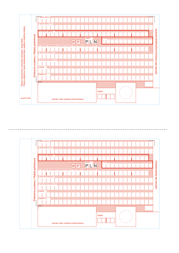 Ppwg Polecenie przelewu / wpłata gotówkowa (2 odcinki)