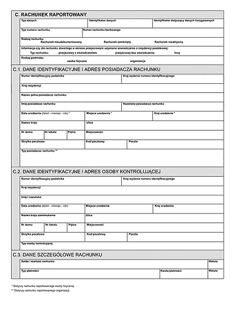 CRS-1C (3) Dane polskiej raportującej instytucji finansowej - załącznik