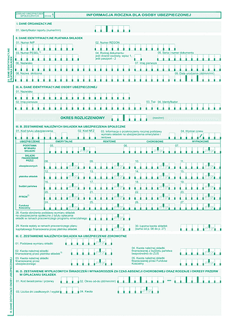 Informacja roczna dla osoby ubezpieczonej (IMIR)