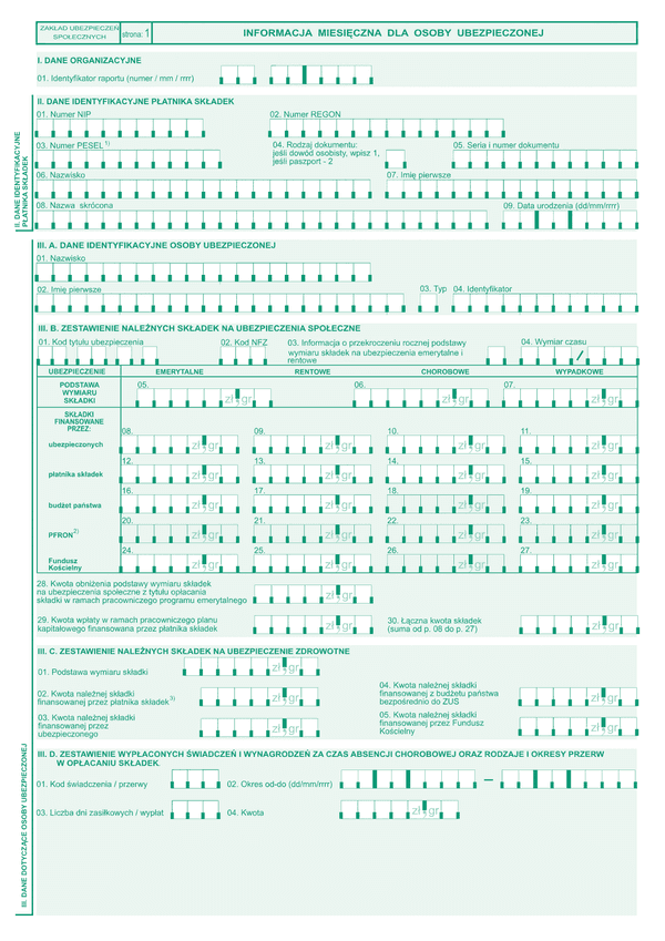 IMOU Informacja miesięczna dla osoby ubezpieczonej