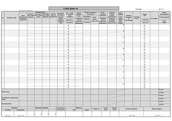 Wieloosobowa / zbiorcza lista płac (umowa o pracę)