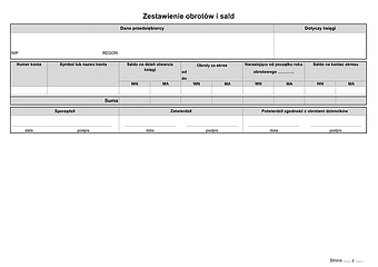 ZOiS Zestawienie obrotów i sald