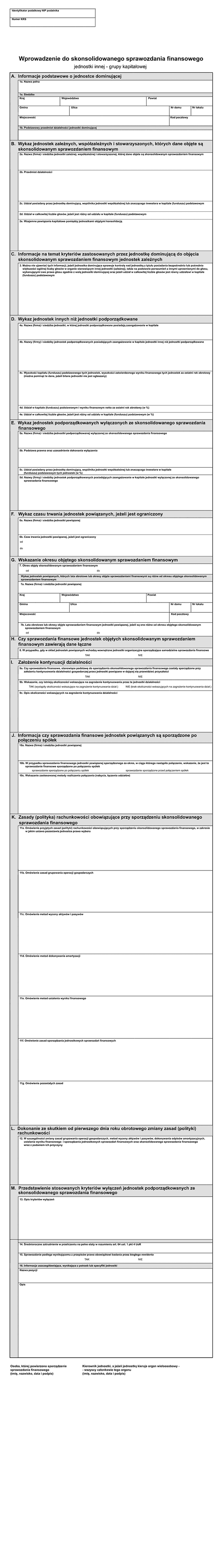 SFJGK Info (2) Wprowadzenie do skonsolidowanego sprawozdania finansowego dla grup kapitałowych (SFSINZ) - z wysyłką pliku xml JPK_SF 