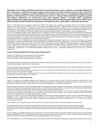 Załącznik nr 1 (formularz pracodawcy) do wniosku o zezwolenie na pobyt czasowy