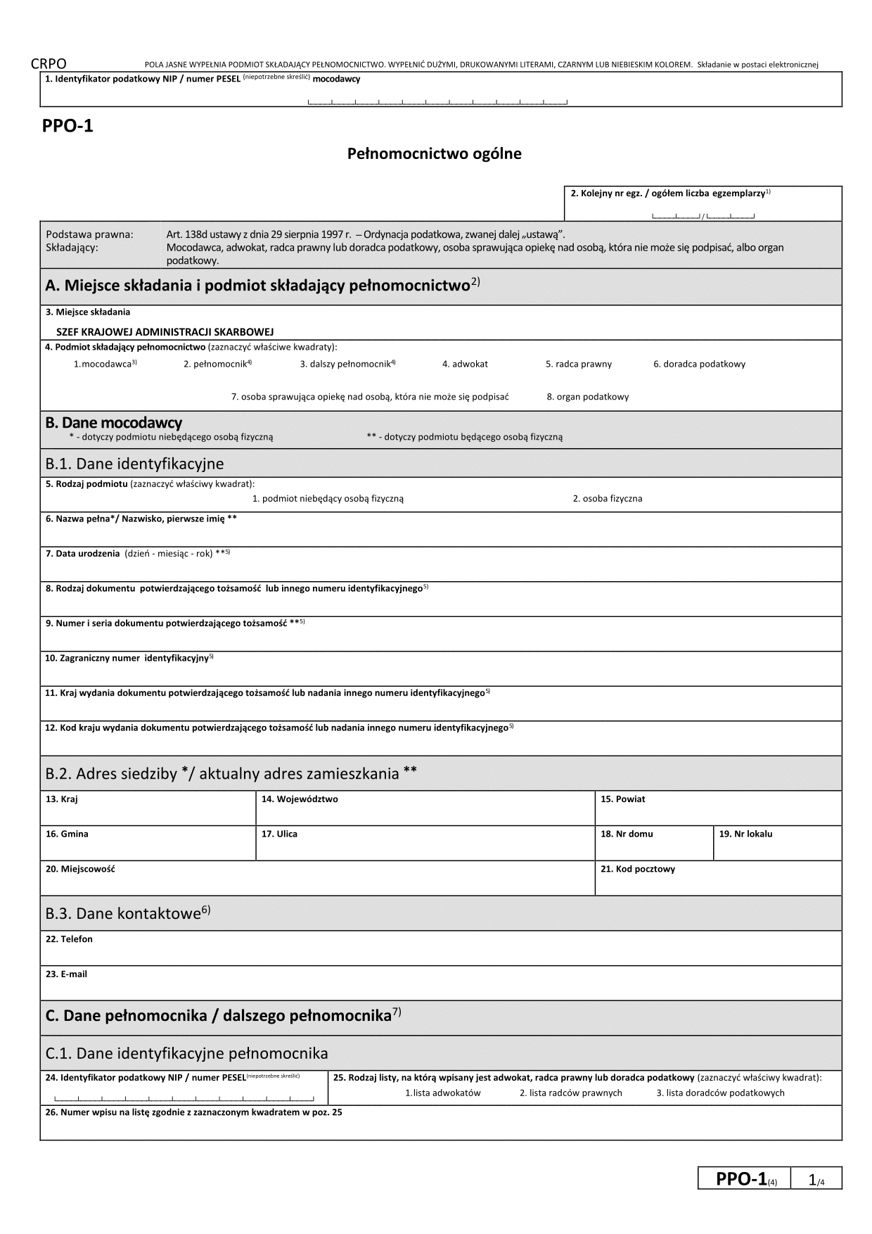 PPO-1 (4) Pełnomocnictwo ogólne