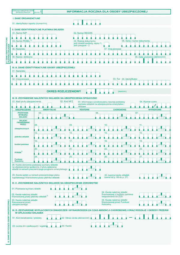 Informacja roczna dla osoby ubezpieczonej (IMIR)