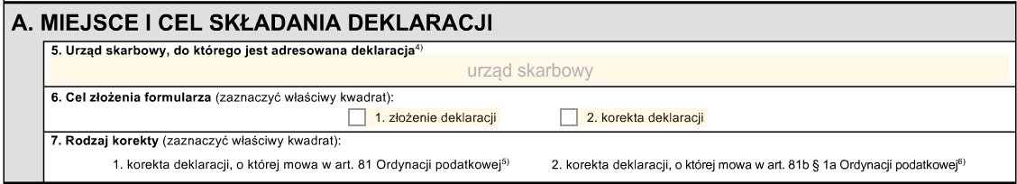 PIT-8AR - jak wypełnić część A