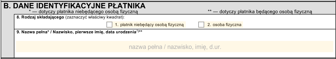 PIT-8AR - jak wypełnić część B