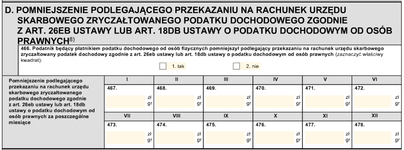 PIT-8AR - jak wypełnić część D