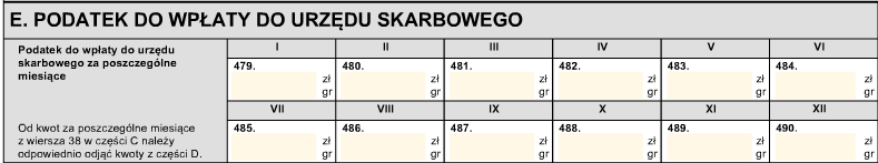 PIT-8AR - jak wypełnić część E