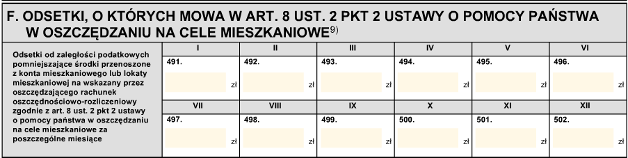 PIT-8AR - jak wypełnić część F